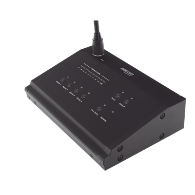 Micrófono de Voceo / 4 Zonas / Comunicación 1 km (3280.8 ft) / Conexión RJ45 / Medidor de Nivel 10 Segmentos / Alimentación 24V DC | SIERRA STORE