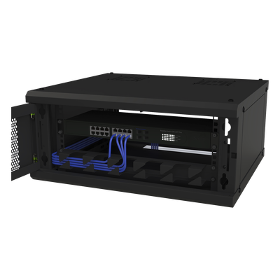 LINKEDPRO BY EPCOM SR-1904-GFP-VR2 - Gabinete de Pared Fijo, Con 4 Unidades de Rack, de 19 in, Fabricado en Acero, Puerta Perforada | SIERRA STORE