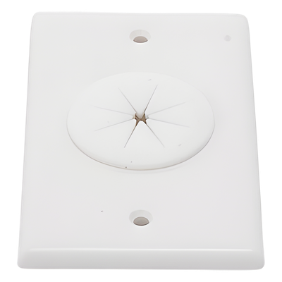 LINKEDPRO BY EPCOM LP-FP-GROM - Placa de Pared / Orificio con Grommet / Montaje Vertical / ABS Blanco | SIERRA STORE
