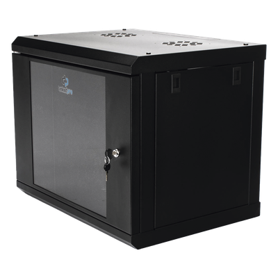 Gabinete de Pared 9U / Cristal Templado / 455 mm Profundidad (1.49 pies) / Acero Reforzado | SIERRA STORE