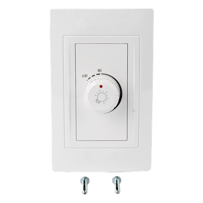 Dimmer Rotativo / 300W / 127 V~ 60 Hz / Instalación en Muro / Blanco Semi Brillante / 11.8 x 7.8 x 3 cm | SIERRA STORE