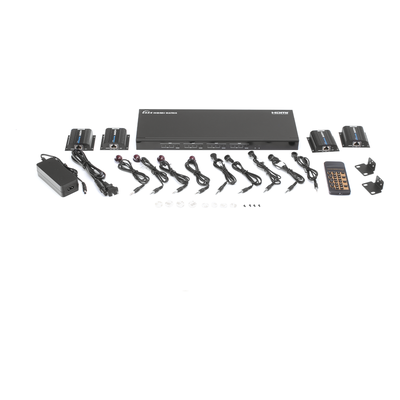 MATRICIAL Y EXTENSOR DE VIDEO HDMI 4 x 4 / 4 Entradas HDMI / 4 Salidas HDMI Loop / 4 Salidas RJ45 para Extender la señal 40 metros por | SIERRA STORE