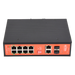 Switch PoE Industrial / 8 Puertos Gigabit + 2 SFP Combo / Extensión 250 m (820 ft) / PoE 300W / Protección 6 kV / -40°C a 80°C / | SIERRA STORE