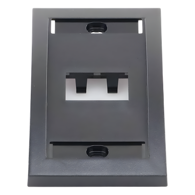 PANDUIT CFPE2BLY - Placa de Pared Vertical / 2 Puertos Mini-Com / Con Espacio para Etiquetas / 2.75 x 4.5 pulgadas / Negro | SIERRA STORE
