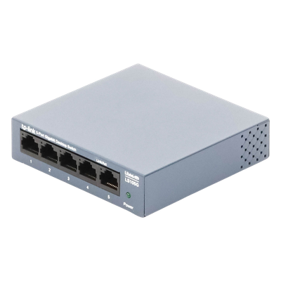 Switch de Escritorio / 5 Puertos Gigabit / 10/100/1000 Mbps / Carcasa Metálica / Auto-MDI/MDIX / Green Ethernet | SIERRA STORE