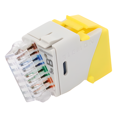 SIEMON U5-K05NS - Jack Keystone / Cat5e UTP / Impacto 110 / T568A-B / -10 a 60°C / Amarillo | SIERRA STORE