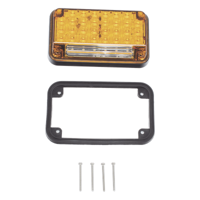 Luz de Advertencia LED / 7x4 pulgadas / 66 LED Alta Intensidad / 12 VCC / 10 Patrones de Destello / Mica Ámbar / Montaje Permanente | SIERRA STORE