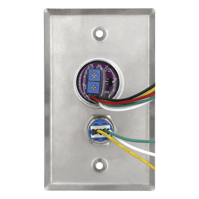 ACCESSPRO APB2BL - Botón de Salida Doble / Sin Contacto y Contacto / IP65 / Temporizador 0-30 s / Detección 5-25 cm / LED Azul/Verde / | SIERRA STORE