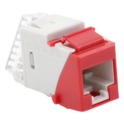 SIEMON U6-K03NS - Jack Keystone / Cat6 UTP / T568A-B / Punch Down 110 / UL94 V-0 / Rojo | SIERRA STORE