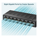 Switch de escritorio / 8 puertos Gigabit / 16 Gbps capacidad de conmutación / Fanless / 4.89W máximo | SIERRA STORE