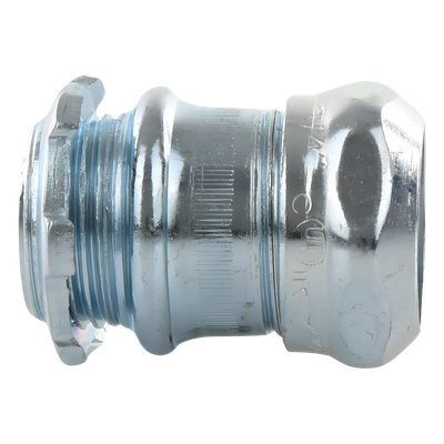 Conector Recto Compresión / Acero Galvanizado / 3/4 in / Pared Delgada 10 mm (0.394 in) / Compacto | SIERRA STORE