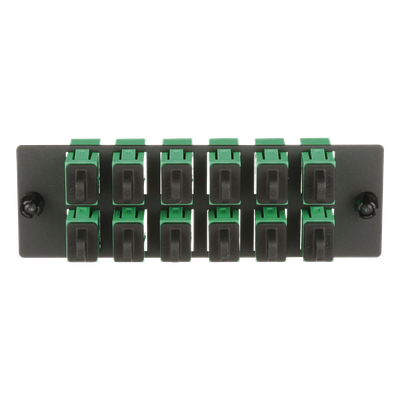 PANDUIT FAP12WAGSCZ - Placa Acopladora de Fibra Óptica / 12 Conectores SC/APC / Monomodo OS1/OS2 / Color Verde / Cerámica Zirconia | SIERRA STORE
