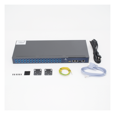 OLT GPON / 1 Puerto PON con Splitter 1:32 / 3 Uplink (2 GE + 1 SFP/SFP+) / Hasta 128 ONUs / 20 km / 1.73 ft Rack | SIERRA STORE