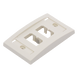 PANDUIT CFPE4IWY - Placa de Pared Vertical / 4 Puertos Mini-Com / 69.8 x 114.3 mm / 2.75 x 4.5 pulg / Blanco Mate | SIERRA STORE