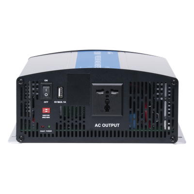Inversor de Onda Senoidal Pura / 1200 W Nominal / 1500 W Pico / Entrada 24 VCC / Salida 120 VCA / 9.3 x 9.1 x 3.9 in | SIERRA STORE