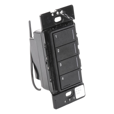 Teclado de Escenas de Pared / 4 Botones Programables / Clear Connect 2.4 GHz / Alcance 22.8 m (74.8 ft) / 120-277 V / Memoria de Estado | SIERRA STORE
