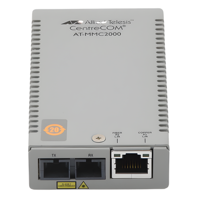 Convertidor de medios / 10/100TX a 100FX / Multimodo SC / 2 km / TAA / Multiregión PSU / 0°C a 50°C | SIERRA STORE