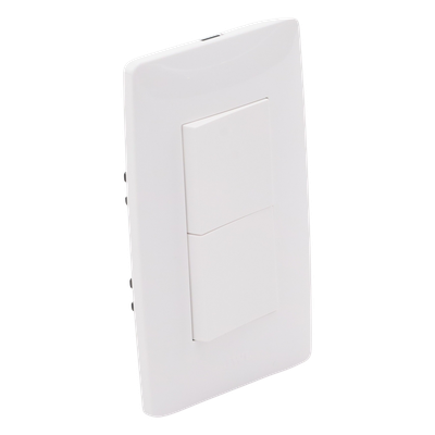 Apagador Dúplex de 10 A/ 127 V CA ~ 60 Hz /  1 1/2 Módulos / Color Blanco. | SIERRA STORE