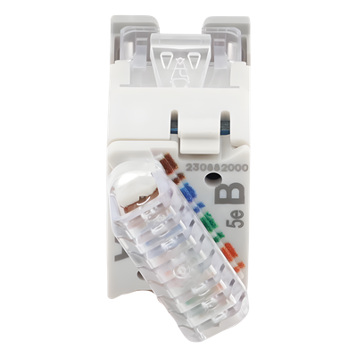 SIEMON U5-H04NS - Jack de Cobre Cat5e / UTP / Montaje Híbrido Plano y Angulado / Terminación T568A/B / UL94 V-0 / -10 a 60°C | SIERRA STORE