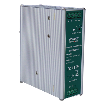 Fuente Industrial DIN Rail / 48 VCC / 2.5 A / 120 W / Entrada 100-240 VCA / -20°C a 70°C / 4.72 x 1.68 x 5.08 in | SIERRA STORE