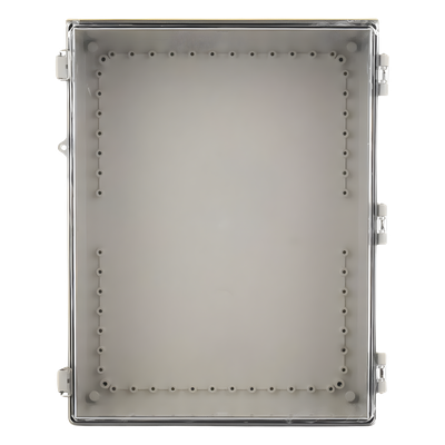 Gabinete Plástico ABS / Uso en Intemperie / 350 x 460 x 160 mm / Puerta Transparente de Policarbonato / Cierre con Broches Inoxidables | SIERRA STORE
