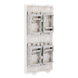 Placa Plana de Voz y Datos con Guardapolvo / 4 Puertos Keystone / Color Blanco / 108 x 52 mm / 5 mm Profundidad / Compatible Cajas | SIERRA STORE
