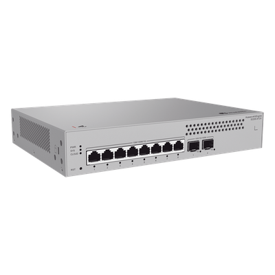 Switch Capa 2 Administrable / 8 Puertos Gigabit / 2 Puertos 10GE SFP Uplink / ERPS / IGMP Snooping / DHCP Snooping / Gestión en Nube | SIERRA STORE