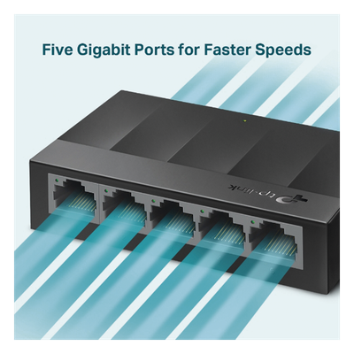 Switch / 5 Puertos Gigabit / 10 Gbps / Fanless / 3.5×2.8×0.9 in | SIERRA STORE