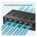Switch / 5 Puertos Gigabit / 10 Gbps / Fanless / 3.5×2.8×0.9 in | SIERRA STORE