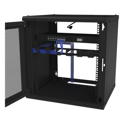LINKEDPRO BY EPCOM SR-1912-GFP-VR2 - Gabinete de Pared Fijo / 12U / Puerta Perforada / 66 kg Carga / 1.97 x 2.04 x 1.72 pies | SIERRA STORE