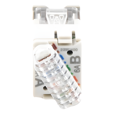 SIEMON U6A-H04NS - Jack / Cat6A UTP / Montaje Híbrido Plano-Angulado / Terminación 110 / UL 94 V-0 / Rango -10 a 60 °C | SIERRA STORE
