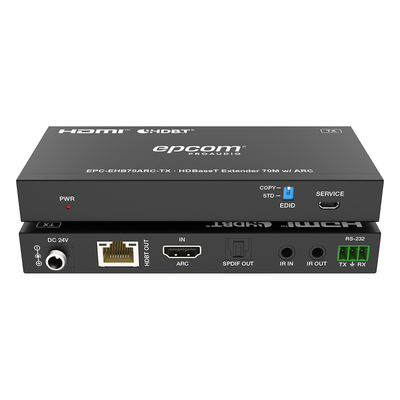 Extensor HDMI HDBaseT / 4K@60Hz / 70 m (229.7 ft) / 18 Gbps / ARC / IR Bidireccional / RS232 / PoC / Cat5e/6 | SIERRA STORE