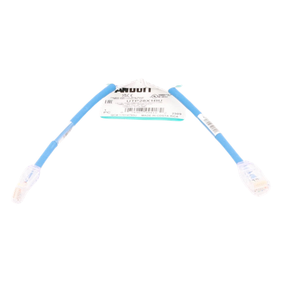 PANDUIT UTP28X1BU - Cable de Parcheo UTP Cat6A / 28AWG / CM-LSZH / 0.3 m (1 Pie) / Azul | SIERRA STORE