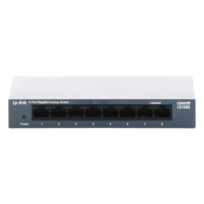 Switch de Escritorio / 8 Puertos Gigabit 10/100/1000 Mbps / Carcasa Metálica / Green Ethernet / Plug-and-Play | SIERRA STORE