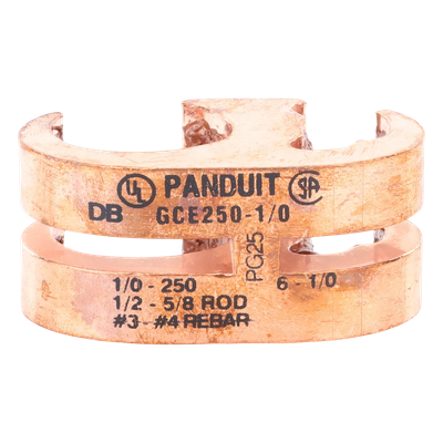 PANDUIT GCE250-1/0-Q - Conector de Conexión a Tierra tipo E / Conductor 1/0 AWG STR – 250 KCMIL MAIN / 6 AWG SOL – 1/0 AWG STR TAP / | SIERRA STORE