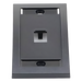 PANDUIT CFPE1BLY - Placa de Pared Vertical / 1 Puerto Mini-Com / Espacio para Etiquetas / ABS Negro | SIERRA STORE