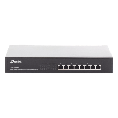 Switch PoE+ / 8 Puertos Gigabit / 126W Total / 30W por Puerto / Escritorio o Rack | SIERRA STORE