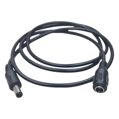 Cable de Alimentación DC / Conector Macho a Hembra 5.5x2.1 mm / 22 AWG / 1 m (3.28 ft) / Polarizado / Forro Negro | SIERRA STORE