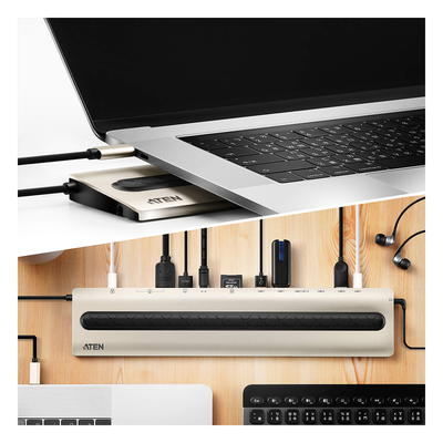 Docking Station USB-C / 13 Dispositivos Simultáneos / Dual Video 4K/60 Hz / USB 3.2 Gen 1 / Ethernet Gigabit / Power Pass-Through 85 W | SIERRA STORE