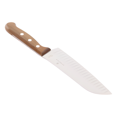 Cuchillo Santoku / Hoja 17 cm / Filo con Alvéolos / Mango de Pino Modificado / 0.103 kg / Fabricación Suiza | SIERRA STORE