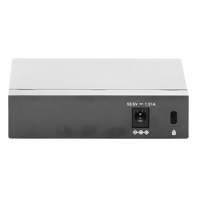 Switch de Escritorio / 5 Puertos Gigabit / 4 Puertos PoE 802.3af/at 65W / PoE Extendido 250m (820 pies) / Sin Ventilador | SIERRA STORE