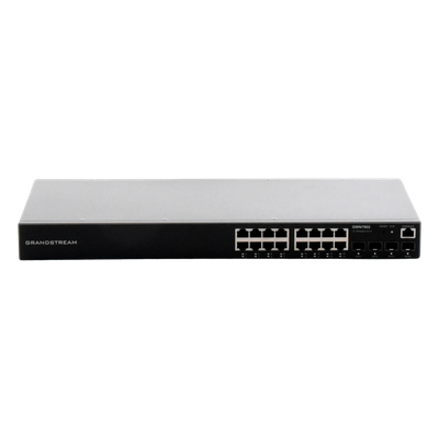 Switch Gigabit Administrable / 16 Puertos RJ45 10/100/1000 Mbps / 4 Puertos SFP Uplink / 40 Gbps Capacidad de Conmutación | SIERRA STORE