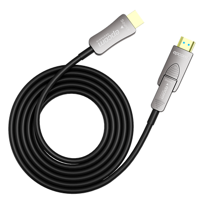 Cable HDMI Óptico Activo / 4K Real / 15 m (49.2 ft) / 18 Gbps / 4K@60Hz 4:4:4 / HDMI 2.0b / HDCP 2.2 / HDR / ARC / Conector RX | SIERRA STORE