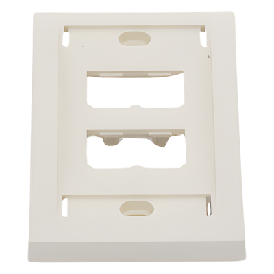 PANDUIT CFPE4IWY - Placa de Pared Vertical / 4 Puertos Mini-Com / 69.8 x 114.3 mm / 2.75 x 4.5 pulg / Blanco Mate | SIERRA STORE