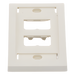 PANDUIT CFPE4IWY - Placa de Pared Vertical / 4 Puertos Mini-Com / 69.8 x 114.3 mm / 2.75 x 4.5 pulg / Blanco Mate | SIERRA STORE