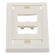 PANDUIT CFPE4IWY - Placa de Pared Vertical / 4 Puertos Mini-Com / 69.8 x 114.3 mm / 2.75 x 4.5 pulg / Blanco Mate | SIERRA STORE
