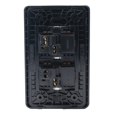 Apagador Doble / 10 A / 127 V CA / 60 Hz / Placa de Acero / 4.6 x 3.1 x 1.2 in | SIERRA STORE