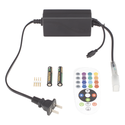 Adaptador de Corriente LED / Control Remoto RGB / 50 m (164 ft) / 127V~ / 300W Máx / IP65 | SIERRA STORE