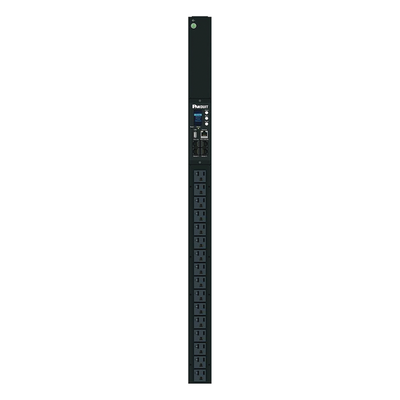 PANDUIT P16D20M - PDU Monitoreable / 16 Salidas NEMA 5-20R / Entrada NEMA 5-15P / 120 Vca / 15 A / 1.4 kVA / Instalación Vertical | SIERRA STORE