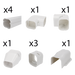 Kit de Canaletas para Aire Acondicionado / 11 Piezas / PVC Rígido / Interior y Exterior / 1 m (3.28 ft) de Longitud / -20°C a 75°C | SIERRA STORE